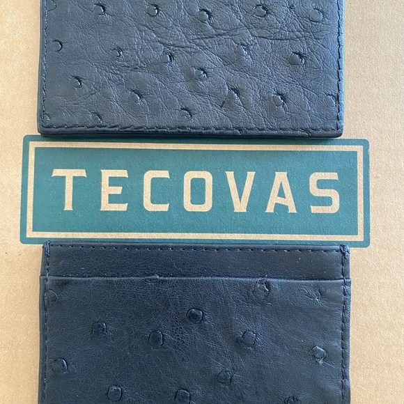 Tecovas New Black Ostrich Cardcase wallet - Picture 7 of 7